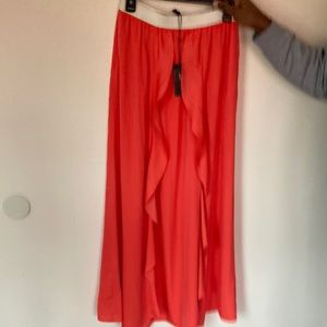 Bcbg beautiful coral long skirt
